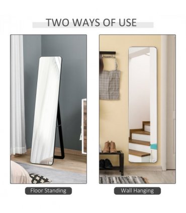 Full Length Mirror Free Standing or Wall Mount Dressing Bedroom Black