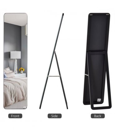 Full Length Mirror Free Standing or Wall Mount Dressing Bedroom Black