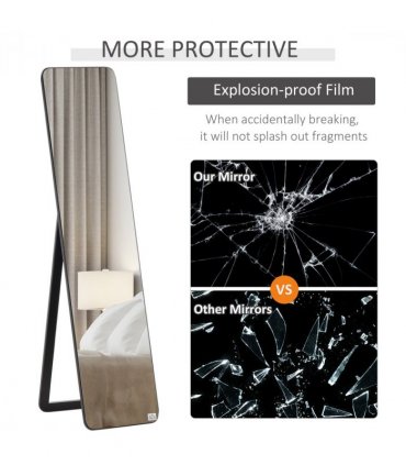 Full Length Mirror Free Standing or Wall Mount Dressing Bedroom Black