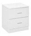 Bedside Table w/ 2 Drawers, Nightstand, Side Storage Cabinet Unit