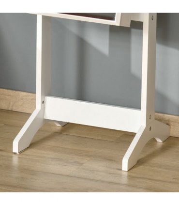 Jewellery Armoire Mirrored Cabinet Lockable White 151.5H x 46W x 36.5Dcm
