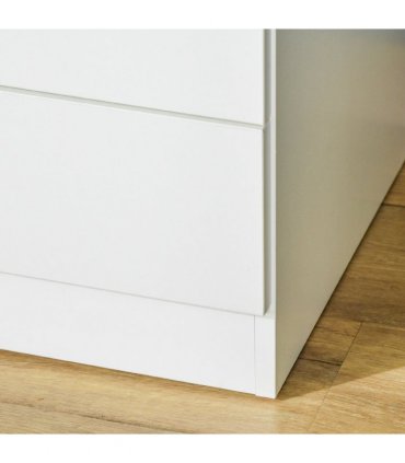Storage Cabinet Vertical Drawer Chest of 4 w/ Metal Rails Anti-Tip