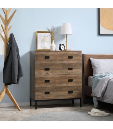 Chest of Drawers, 4 Drawer Unit Storage Chest Bedroom Living Room