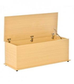 Storage Box Chest  Lid Spacious Collect Cabinet Chipboard -Burlywood