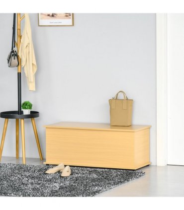Storage Box Chest  Lid Spacious Collect Cabinet Chipboard -Burlywood