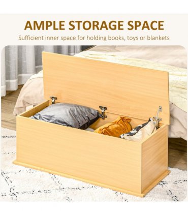 Storage Box Chest  Lid Spacious Collect Cabinet Chipboard -Burlywood
