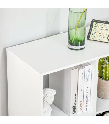Storage Cabinet Bookcase 6 Cube Organiser Shelves White 91.5H x 61.5W x 29.5Dcm