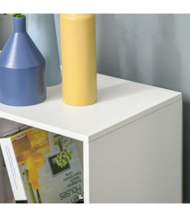9 Cube Storage Cabinet Bookcase Bookshelf White 91.5L x 29.5W x 91.5H cm
