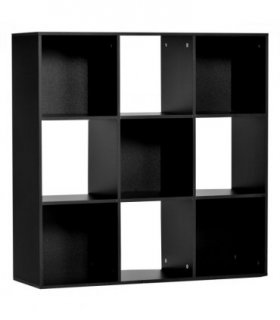 Bookcase 9 Cube Storage Cabinet Bookshelf Black 91.5L x 29.5W x 91.5H cm