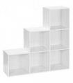 Storage Cabinet with 6 Cubes Closet Organiser with 3-Tier Shelf, White