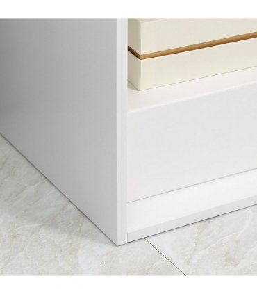 Storage Cabinet with 6 Cubes Closet Organiser with 3-Tier Shelf, White