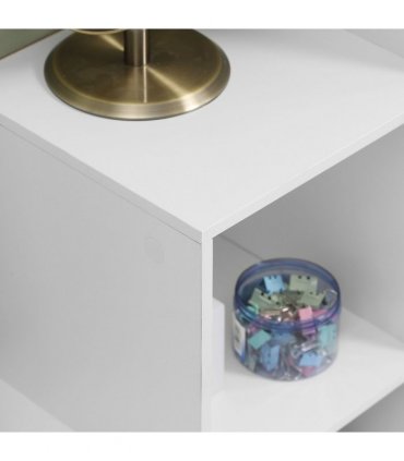 Storage Cabinet with 6 Cubes Closet Organiser with 3-Tier Shelf, White