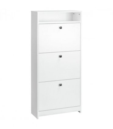 Shoe Storage Cabinet Footwear Organiser Space-saving  3 Drawers -White