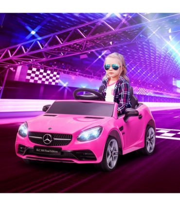 Benz 12V Kids Electric Ride On Car W/ Remote Control Music Pink