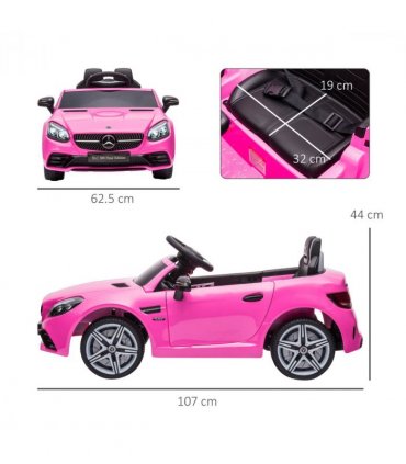 Benz 12V Kids Electric Ride On Car W/ Remote Control Music Pink