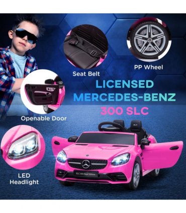 Benz 12V Kids Electric Ride On Car W/ Remote Control Music Pink