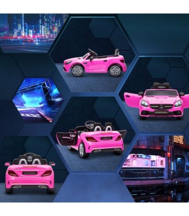 Benz 12V Kids Electric Ride On Car W/ Remote Control Music Pink