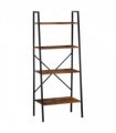 4-Tier Minimalistic Ladder Shelf Unit Steel Frame Home Display Storage