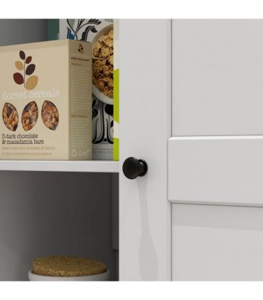 172cm Wooden Storage Cabinet Cupboard With 2 Doors 4 Shelves White