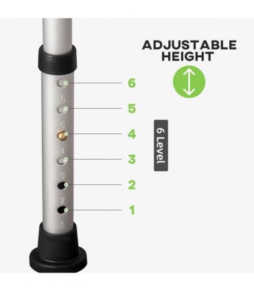 Adjustable Shower Stool with Suction Foot Pads for Elderly Disabled