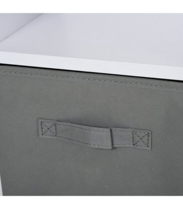 Storage Cabinet White 70 x 56cm Freestanding 4 Cube Storage Cabinet