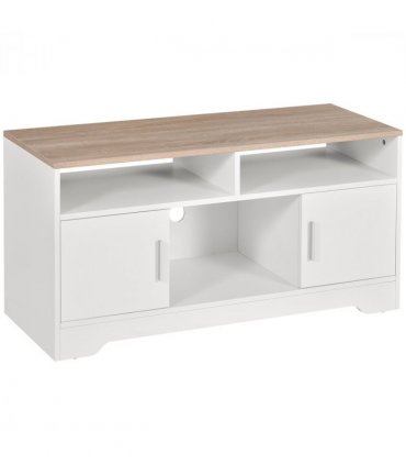 Home Office 42" TV Stand Storage Unit w/ Cabinets Shelves Living Room
