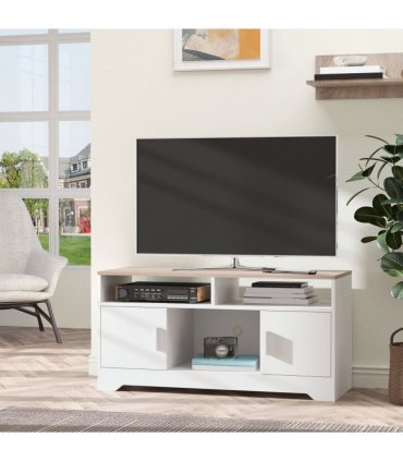 Home Office 42" TV Stand Storage Unit w/ Cabinets Shelves Living Room