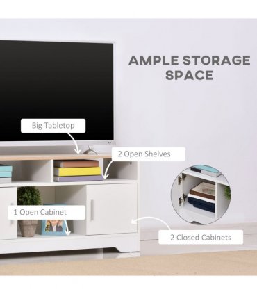 Home Office 42" TV Stand Storage Unit w/ Cabinets Shelves Living Room