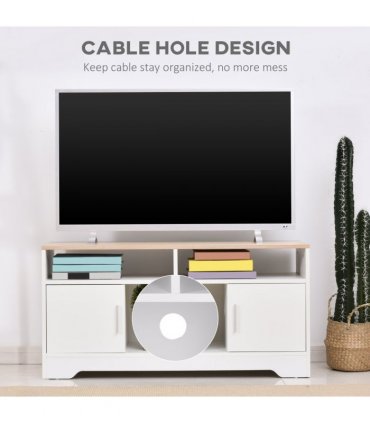 Home Office 42" TV Stand Storage Unit w/ Cabinets Shelves Living Room
