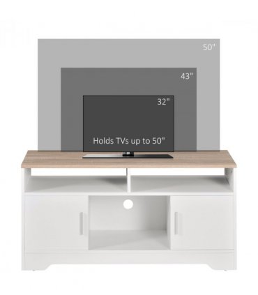 Home Office 42" TV Stand Storage Unit w/ Cabinets Shelves Living Room