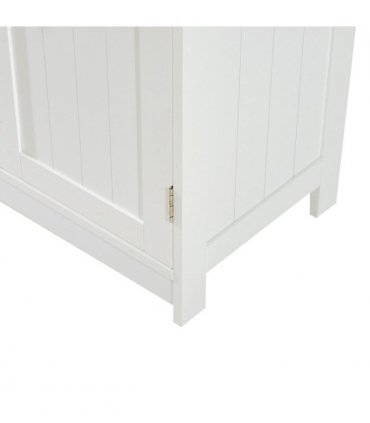 Wooden White 60Lx 30W x 60H (cm) Storage Cabinet with 2 Shelves for Bathroom