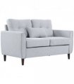 HOMCOM Modern Chic Loveseat with Armrest Spring Padding for Home Office