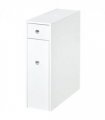 Slim Floor Cabinet Narrow Wooden Storage with Drawers Bathroom White HOMCOM