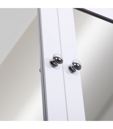 Wall-mounted Cabinet Mirror Door Bathroom Organiser White MDF 58H x 56L x 13Wcm