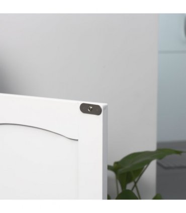 Cabinet White MDF 60W x 33D x 60H cm Bathroom Storage Vanity Unit