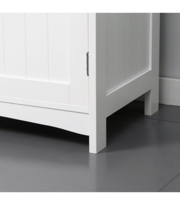 Cabinet White MDF 60W x 33D x 60H cm Bathroom Storage Vanity Unit