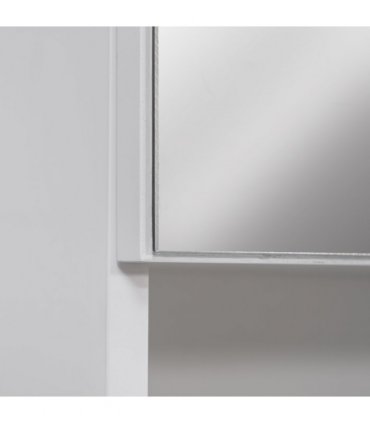 Bathroom Mirror Cabinet   Storage Organizer, White, 55.3H x 54L x 15.2Wcm
