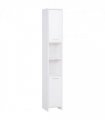 Storage Cabinet White 30L x 30W x 190H cm Engineered Wood Board Modern Aesthetic