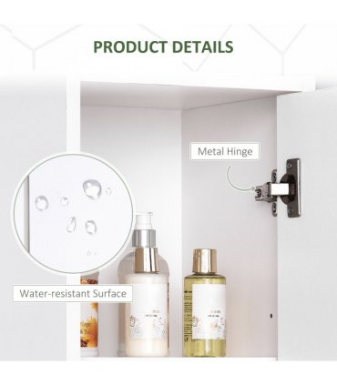 Storage Cabinet White 30L x 30W x 190H cm Engineered Wood Board Modern Aesthetic
