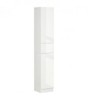 Bathroom Cabinet White 170H x 30W x 28Dcm High Gloss Tallboy Slimline Design
