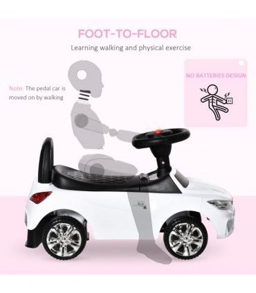 Ride on Car Baby Toddler Walker Foot to Floor Sliding Car Slider White
