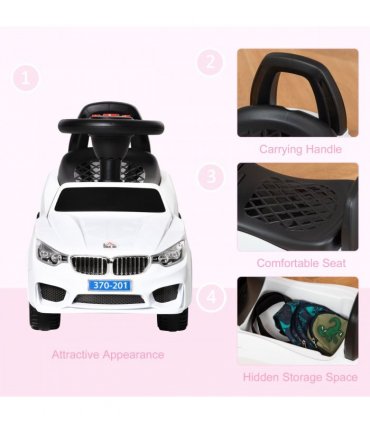 Ride on Car Baby Toddler Walker Foot to Floor Sliding Car Slider White