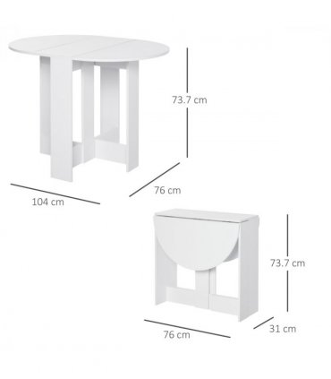 Folding Drop Leaf Dining Table Foldable Bar Table for Small Kitchen