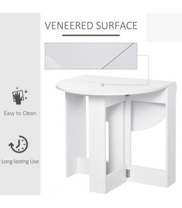 Folding Drop Leaf Dining Table Foldable Bar Table for Small Kitchen