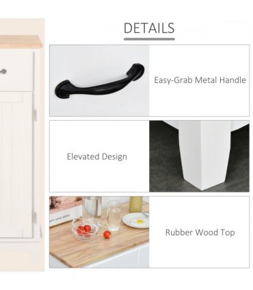 Simple Kitchen Cupboard Storage Cabinet w/ Drawer Living & Dining Room