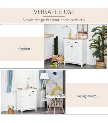 Simple Kitchen Cupboard Storage Cabinet w/ Drawer Living & Dining Room