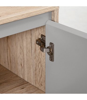 60x60cm Under-Sink Storage Cabinet w/ Adjustable Shelf 2 Doors Cabinet