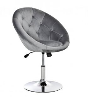 Swivel Dining Height Bar Stool Adjustable Armless Tub Chair Grey