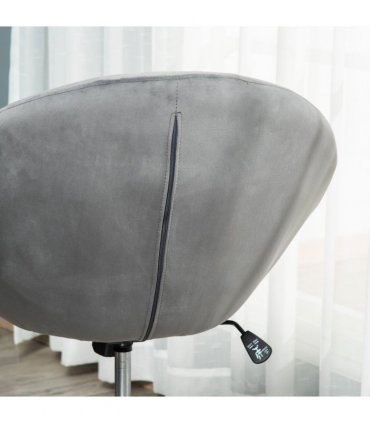 Swivel Dining Height Bar Stool Adjustable Armless Tub Chair Grey