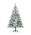 5ft Snow Flocked Artificial Christmas Tree w/ Realistic Branch Tips HOMCOM